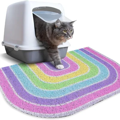 UAMLY Tapis de litière pour chat, motif nid d'abeille (Style 2)