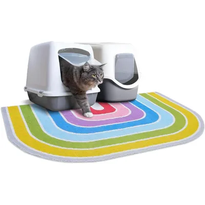 UAMLY Alfombrilla para arenero de gato, diseño de panal ( 1)