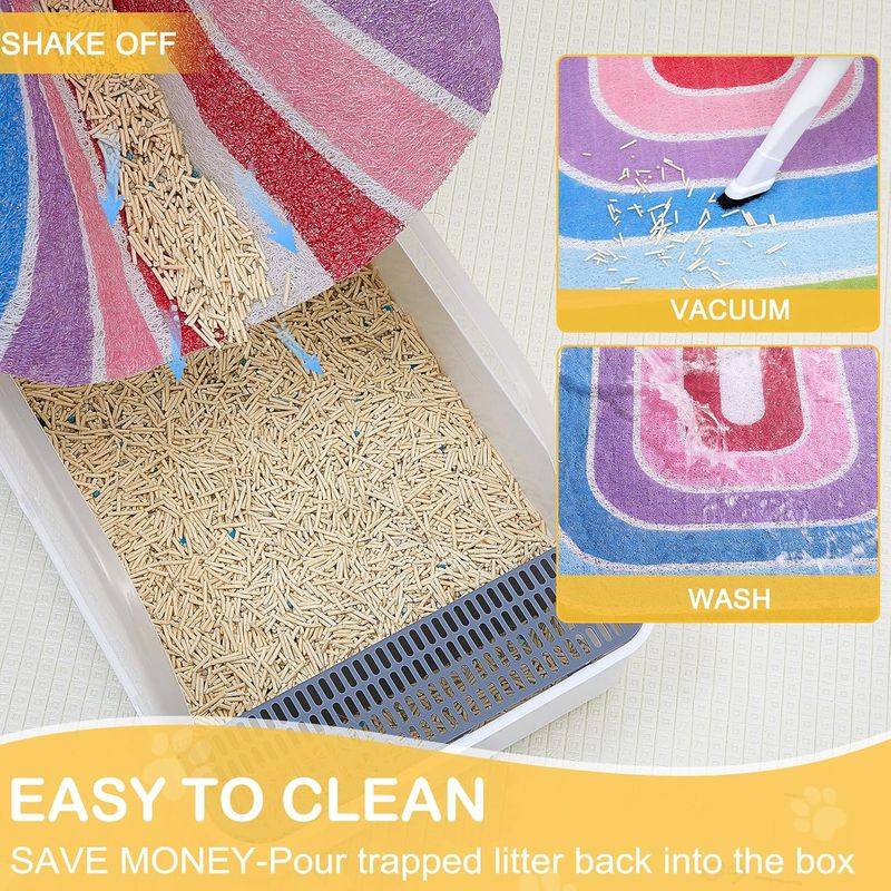 UAMLY Tapis de litière pour chat, motif nid d'abeille (Style 1)