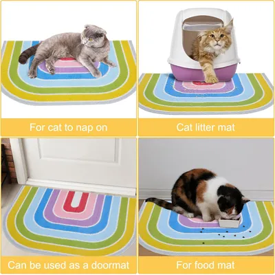 UAMLY Tapis de litière pour chat, motif nid d'abeille (Style 1)