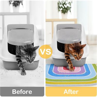 UAMLY Alfombrilla para arenero de gato, diseño de panal (Estilo 1)