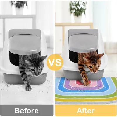 UAMLY Alfombrilla para arenero de gato, diseño de panal ( 1)
