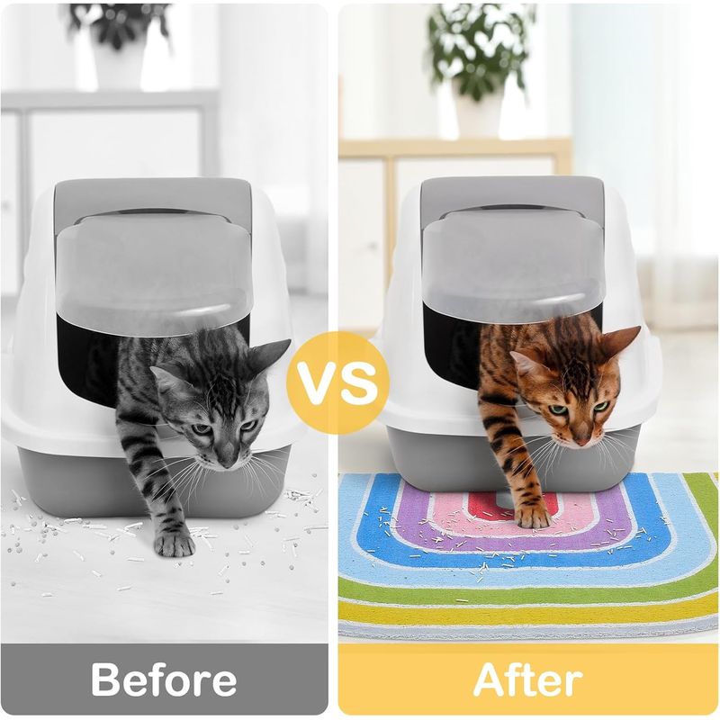 UAMLY Tapis de litière pour chat, motif nid d'abeille (Style 1)