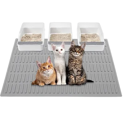 FurryFusion Tapis de litière en silicone pour chat