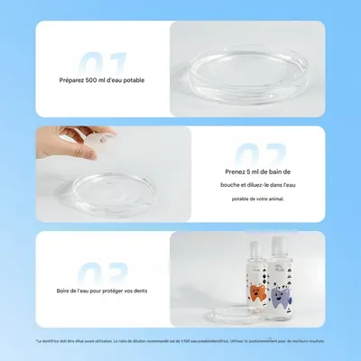 FurryFusion Eau de nettoyage buccal pour animaux de compagnie 200ml