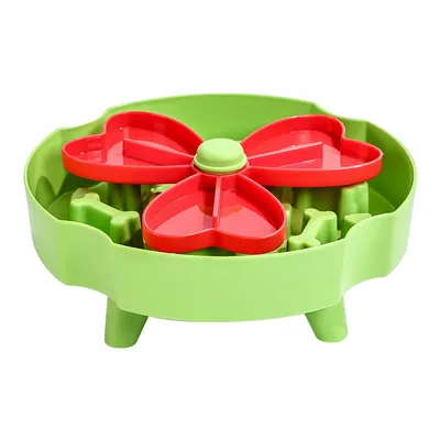 FurryFusion Gamelle anti - glouton pour chien et chat en forme de fleur