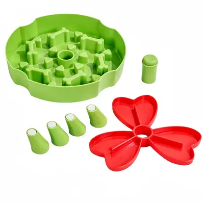 FurryFusion Gamelle anti - glouton pour chien et chat en forme de fleur