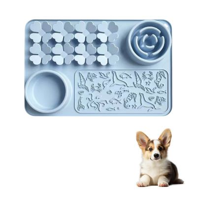 Petopia Tapis à lécher et gamelle à alimentation lente pour chien et chat