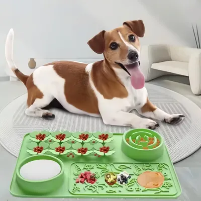 Petopia Tapis à lécher et gamelle à alimentation lente pour chien et chat