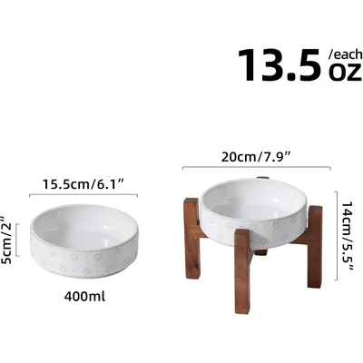 UAMLY Gamelle surélevée en céramique pour chat et chien