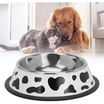 UAMLY Cuenco de acero inoxidable para gatos y perros