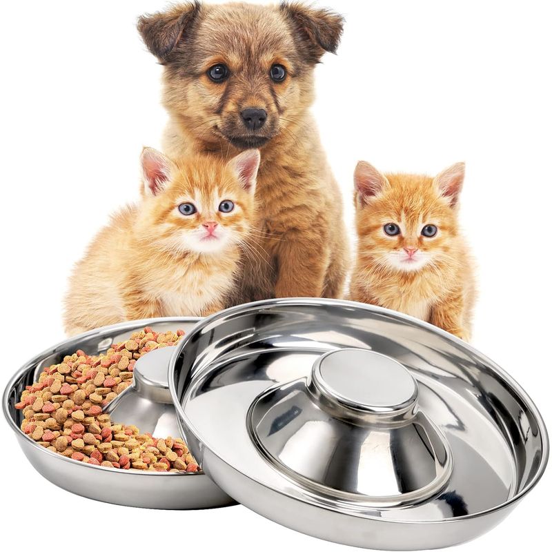 UAMLY Gamelle pour chien à alimentation lente en acier inoxydable
