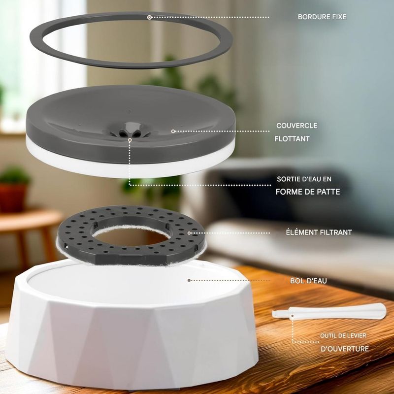 Petopia Gamelle à eau avec filtre pour chien et chat
