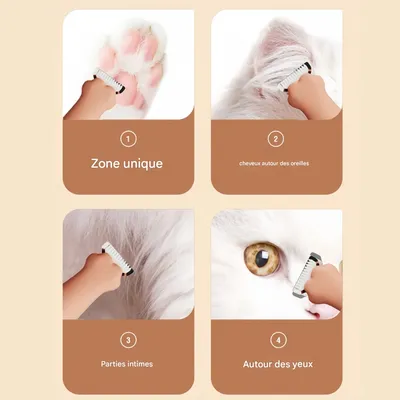 FurryFusion Rasoir pour les pattes de chien et de chat