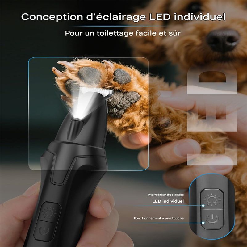 Petopia Rasoir pour poils des pattes d'animaux de compagnie