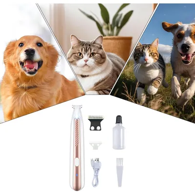 Petopia Tondeuse électrique pour animaux de compagnie avec éclairage LED