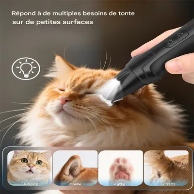 Petopia Rasoir pour poils des pattes d'animaux de compagnie