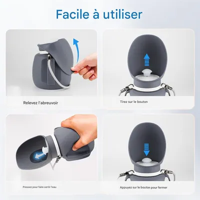 ZenPets Bouteille d'eau pliable pour chien