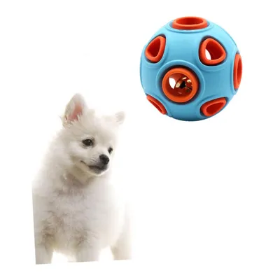 UAMLY Balle en caoutchouc pour chien avec clochette