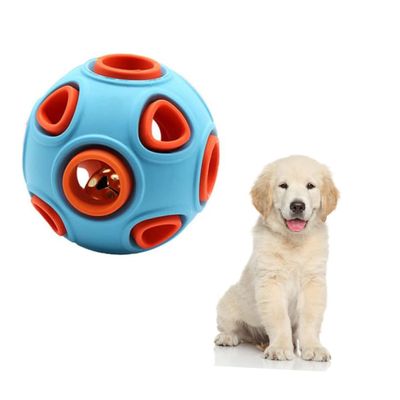 UAMLY Balle en caoutchouc pour chien avec clochette