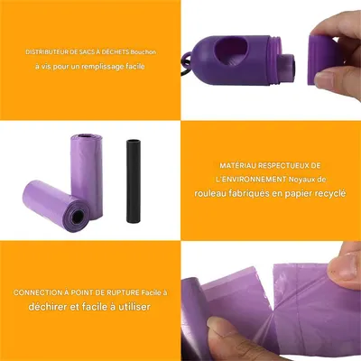 InitMeg Sacs à excréments pour chien 390PCS