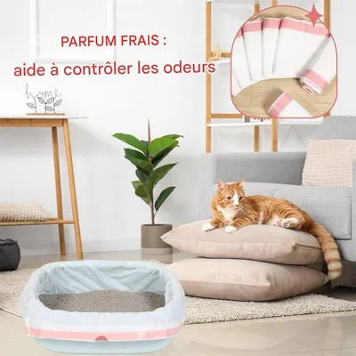 IntiMeg Sacs à litière pour chat ,104*45 cm ,30pcs