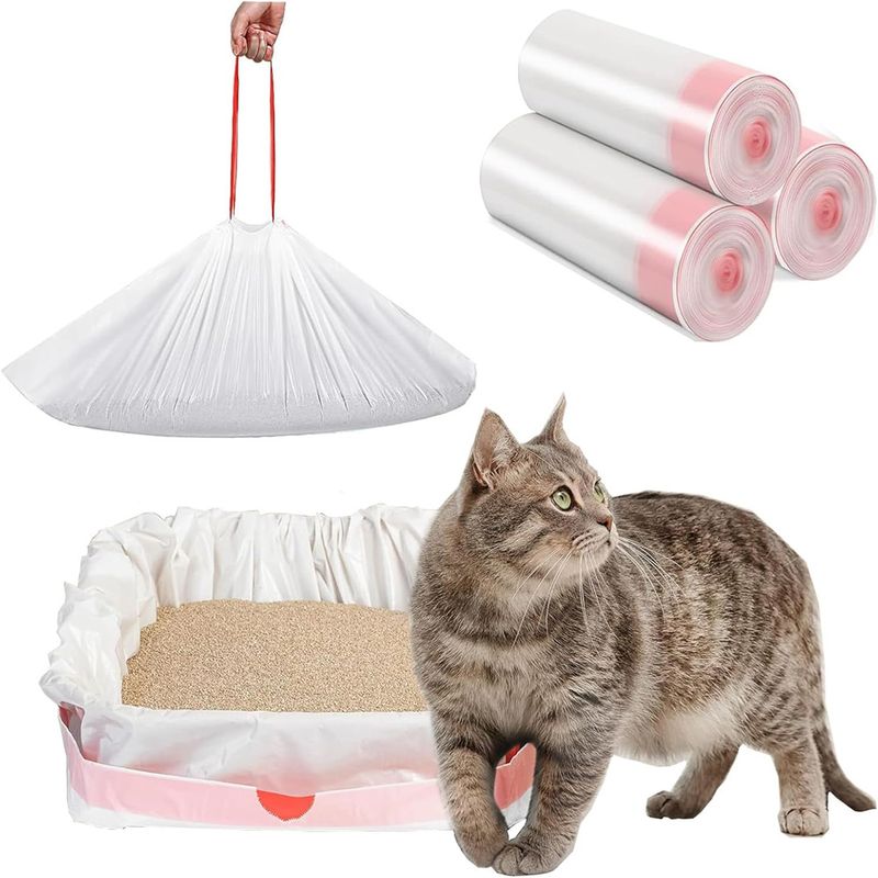 IntiMeg Sacs à litière pour chat ,104*45 cm ,30pcs