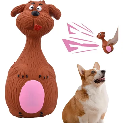 Petopia Jouet en latex sonore pour chien en forme d'éléphant et de taureau