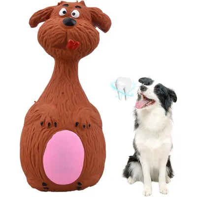 Petopia Jouet en latex sonore pour chien en forme d'éléphant et de taureau