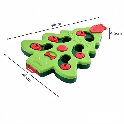 FurryFusion Jouet anti - glouton pour chien en forme de sapin de Noël