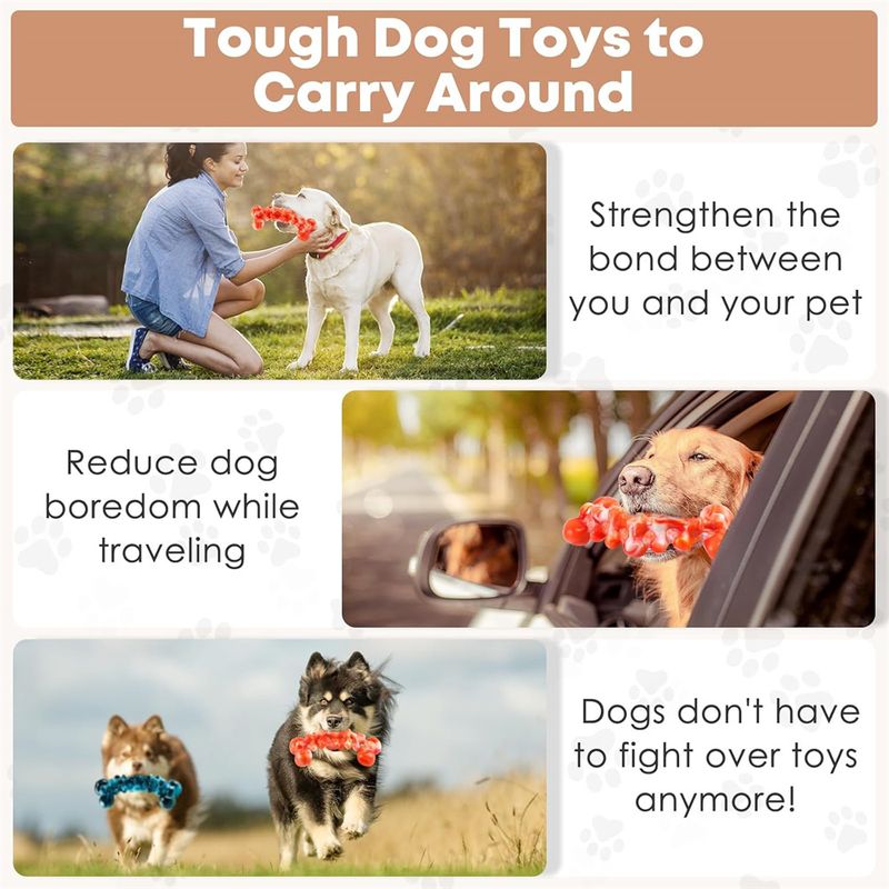 IntiMeg Jouets à mâcher pour grands chiens lot de 2