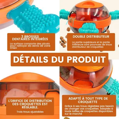 IntiMeg Jouet Ball en TPR pour chien,Pour nettoyer les dents