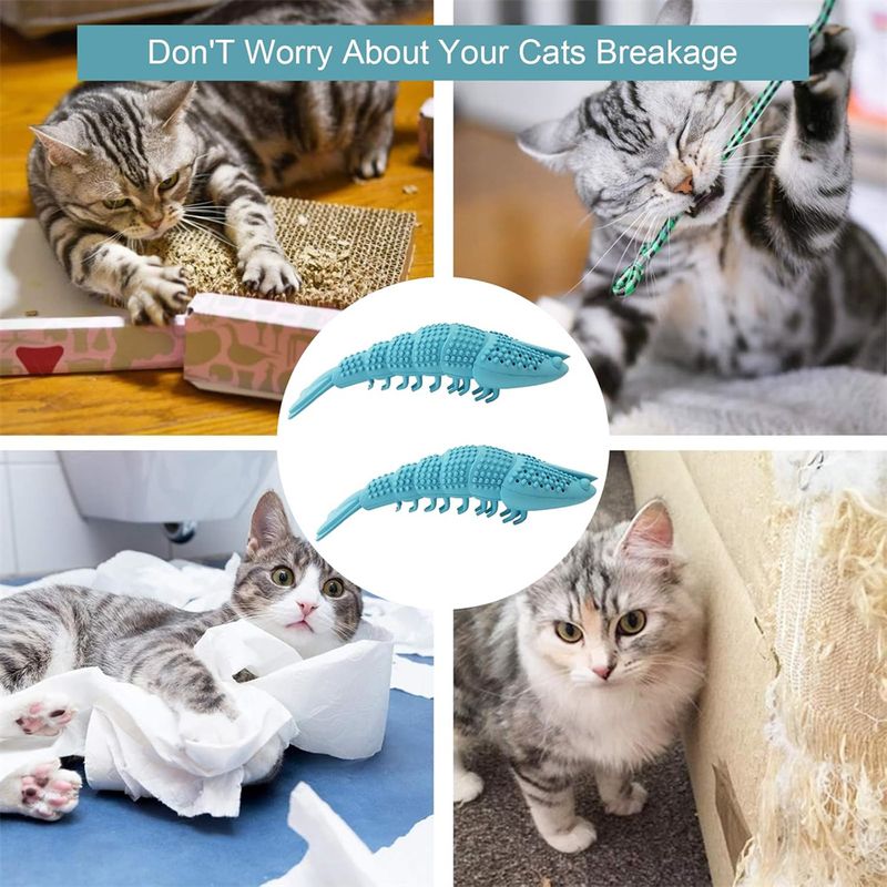 IntiMeg Lot de 2 brosses à dents pour chat en forme d'écrevisses