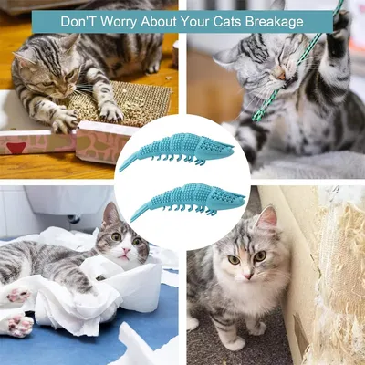 IntiMeg Lot de 2 brosses à dents pour chat en forme d'écrevisses