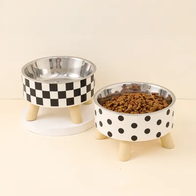 Petopia Gamelle en inox à pois pour chat et chien