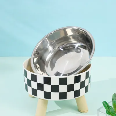 Petopia Gamelle en inox à pois pour chat et chien
