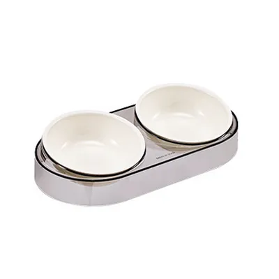 UAMLY Mangeoire surélevée à double bol pour animaux de compagnie