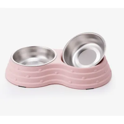 UAMLY Gamelles doubles amovibles en acier inoxydable pour chien