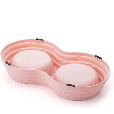 UAMLY Gamelles doubles amovibles en acier inoxydable pour chien