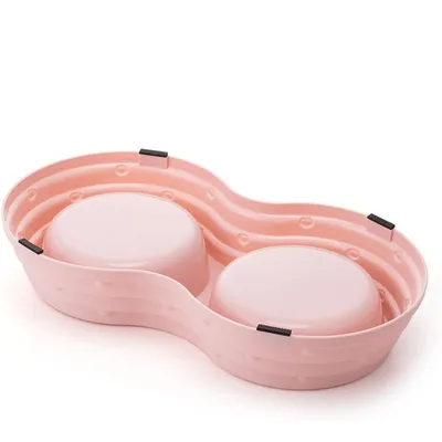 UAMLY Gamelles doubles amovibles en acier inoxydable pour chien