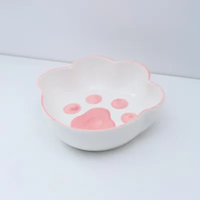 UAMLY écuelle en Forme de Patte de Chat avec Support en Bois