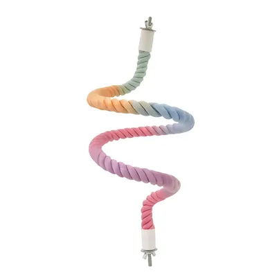 FurryFusion Jouet pour oiseaux spirale en corde