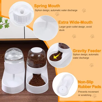 UAMLY Distributeur automatique de nourriture pour animaux de compagnie