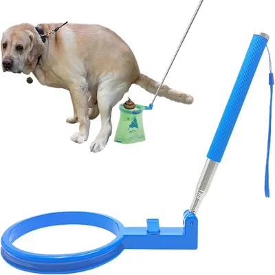 IntiMeg Recogedor de excrementos de perro con mango telescópico