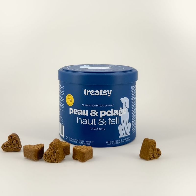 Treatsy Complément Alimentaire pur chien - Peau & Pelage
