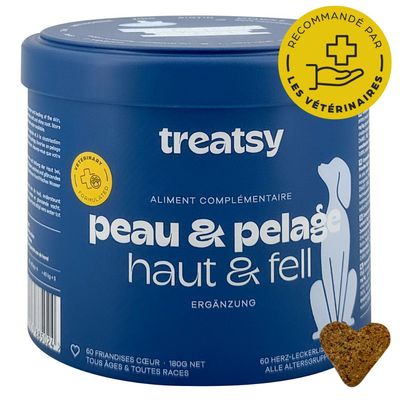 Treatsy Complément Alimentaire pur chien - Peau & Pelage