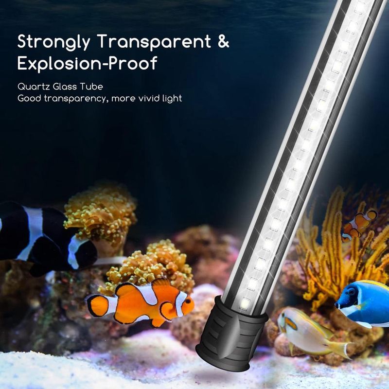 ZENITHMIND Éclairage LED pour aquarium, (1,5w 30 cm, lumière blanche)