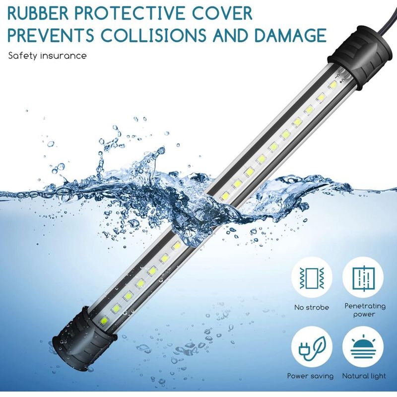 ZENITHMIND Éclairage LED pour aquarium, (1,5w 30 cm, lumière blanche)