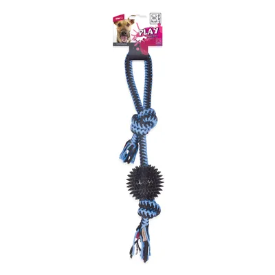 M-PETS - TWIST Prickly Ball Pink, Yellow & Blue Cotton rope & TPR
