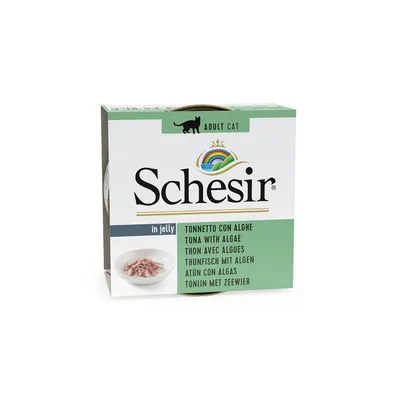 SCHESIR - boite 85 g. - Chat - en gelée - 14 x 85 gr Saveur THON ALGUES